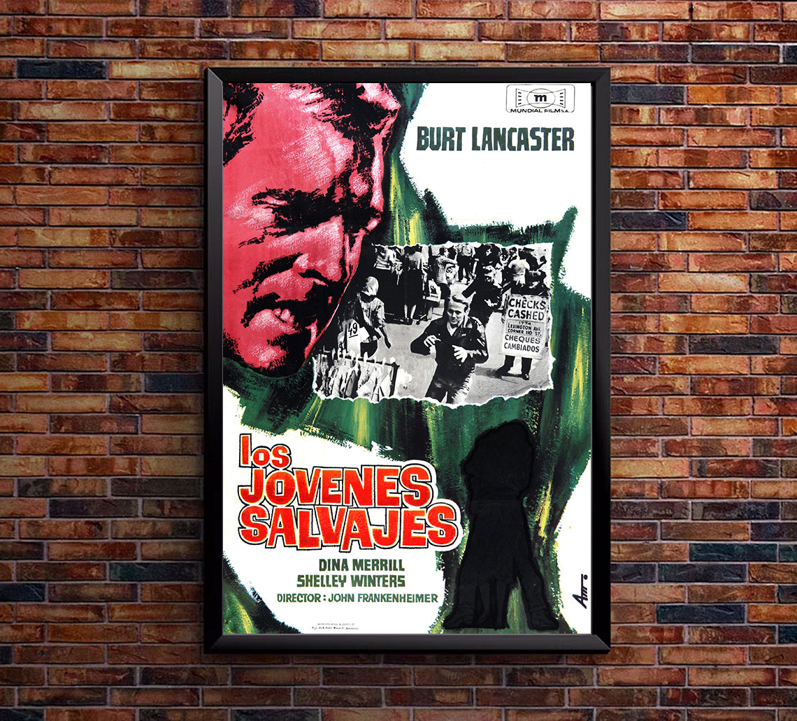 The Young Savages 1961 - Burt Lancaster - Spain - Classic Movie Poster