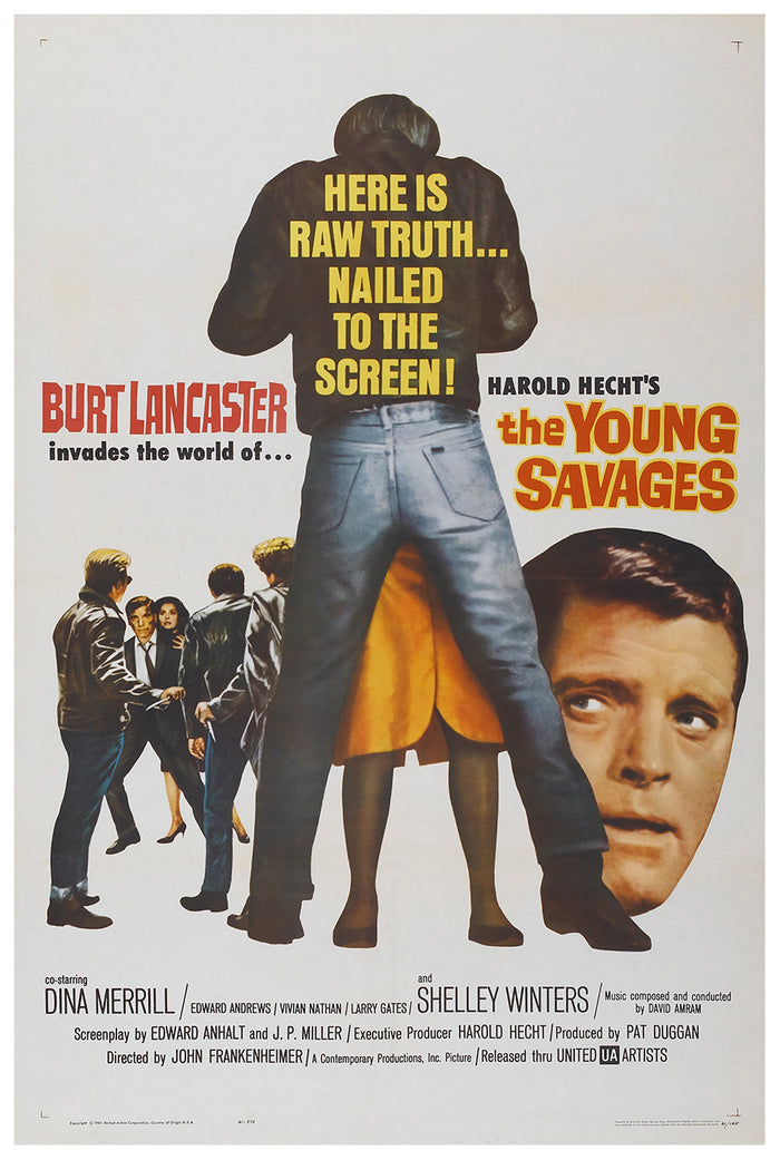 The Young Savages 1961 - Burt Lancaster - US - Classic Movie Poster