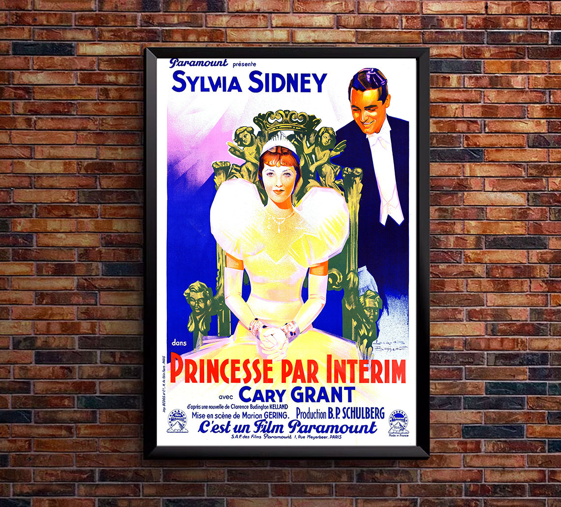 Thirty Day Princess 1934 - Cary Grant - France - Classic Movie Poster