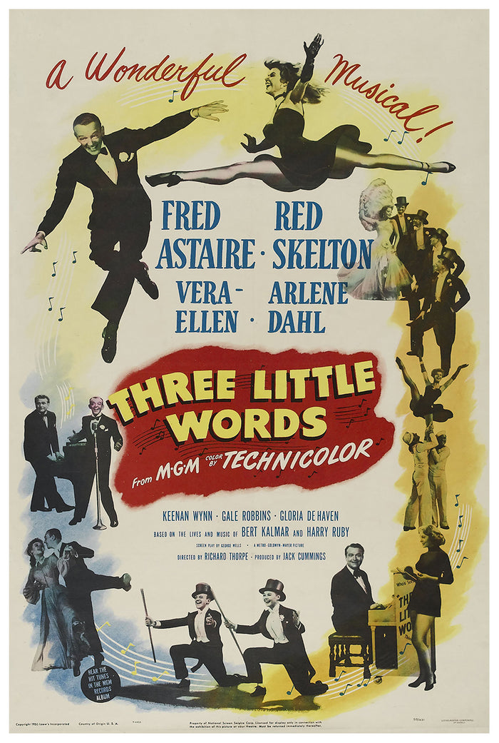 Three Little Words 1950 - Fred Astaire - US - Classic Movie Poster
