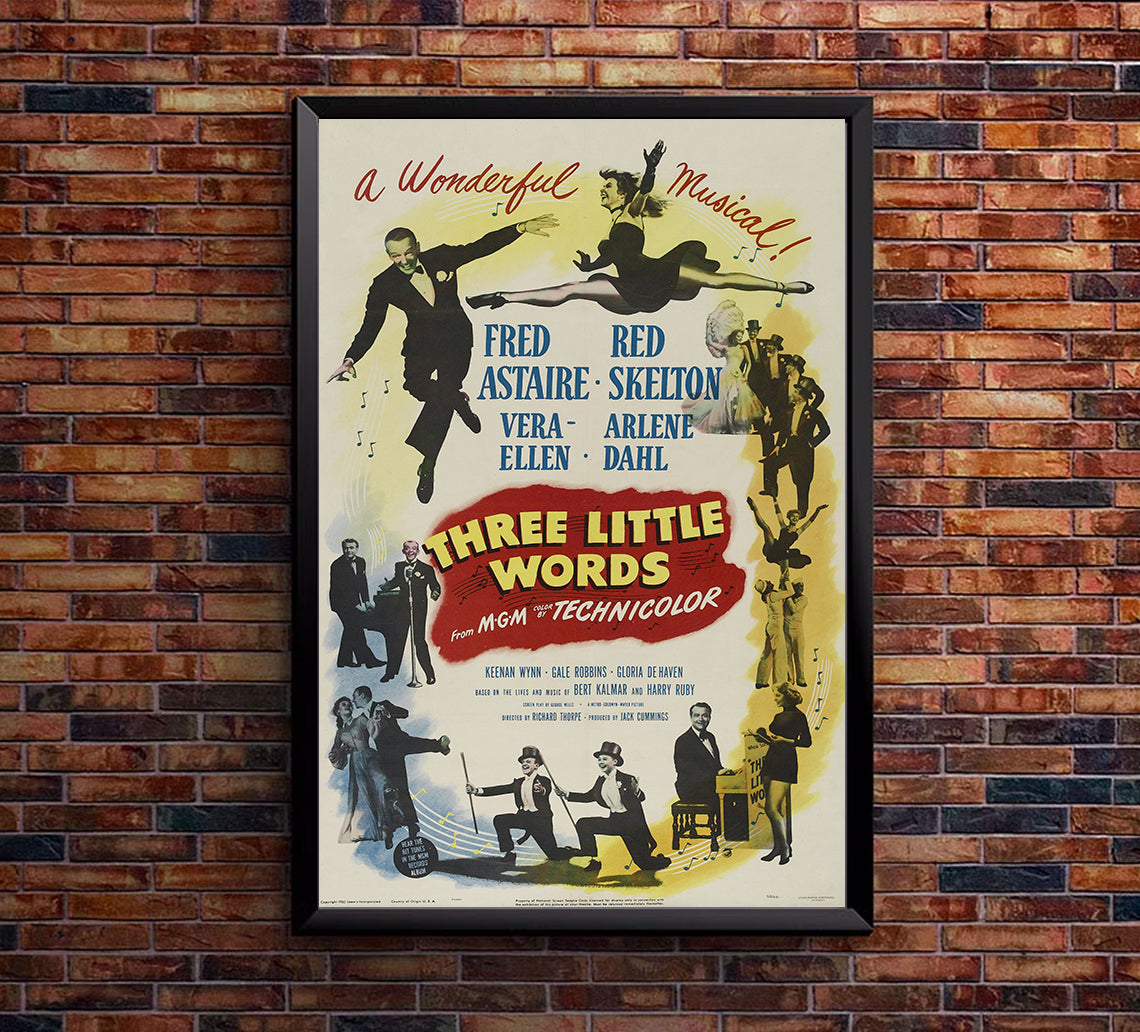 Three Little Words 1950 - Fred Astaire - US - Classic Movie Poster