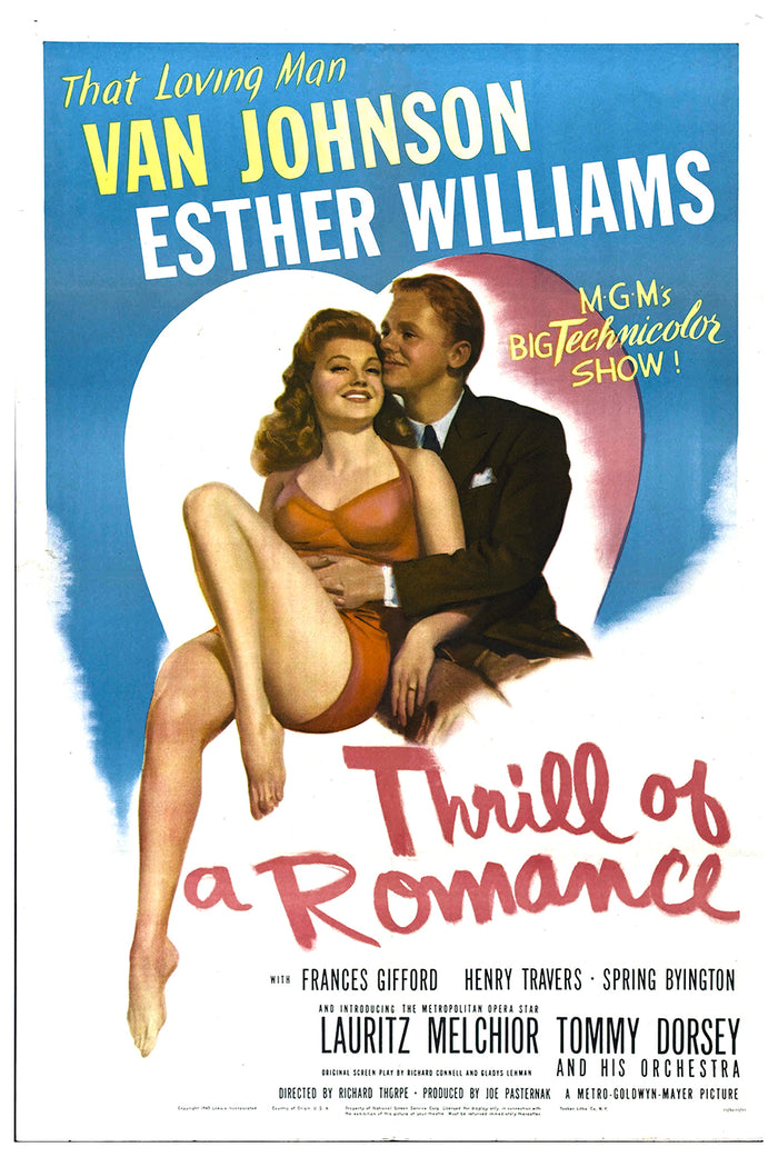 Thrill of a Romance 1945 - Esther Williams - US - Classic Movie Poster