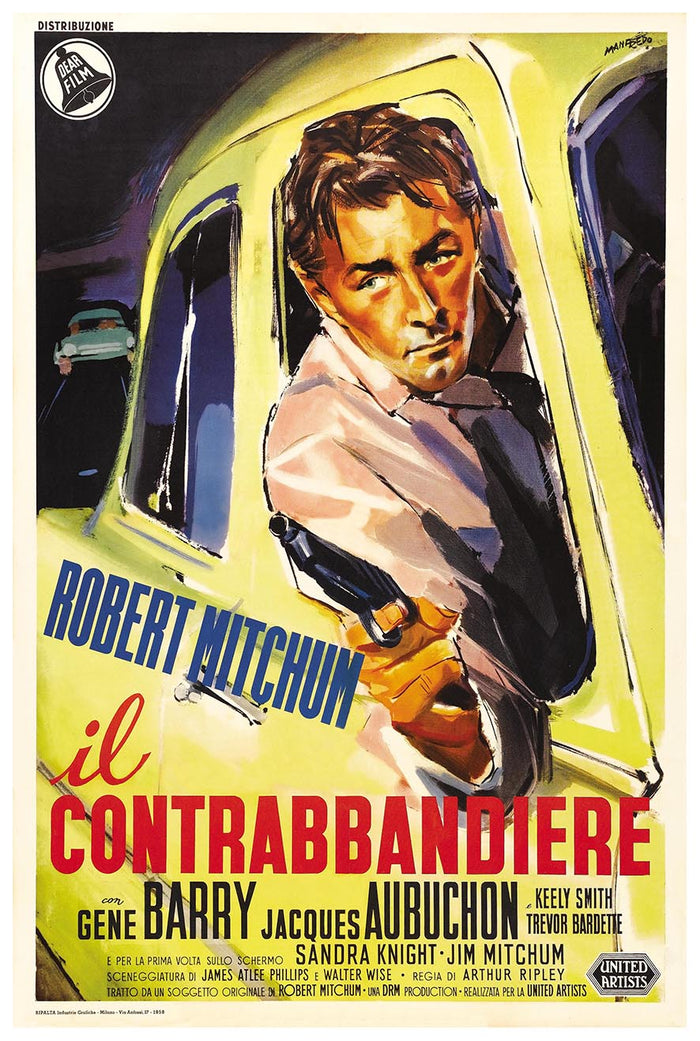Thunder Road 1958 - Italian - Robert Mitchum - Vintage Classic Movie Poster