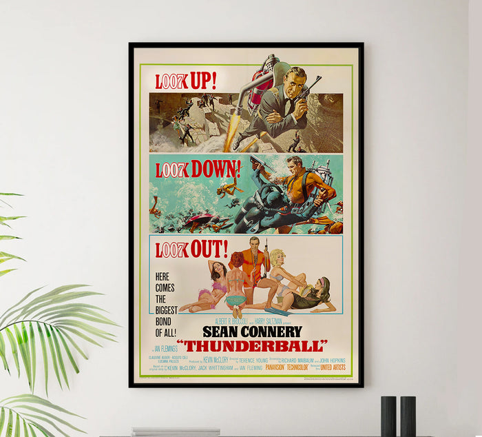 Thunderball 007 Movie Poster - Sean Connery - US Version #1  - James Bond