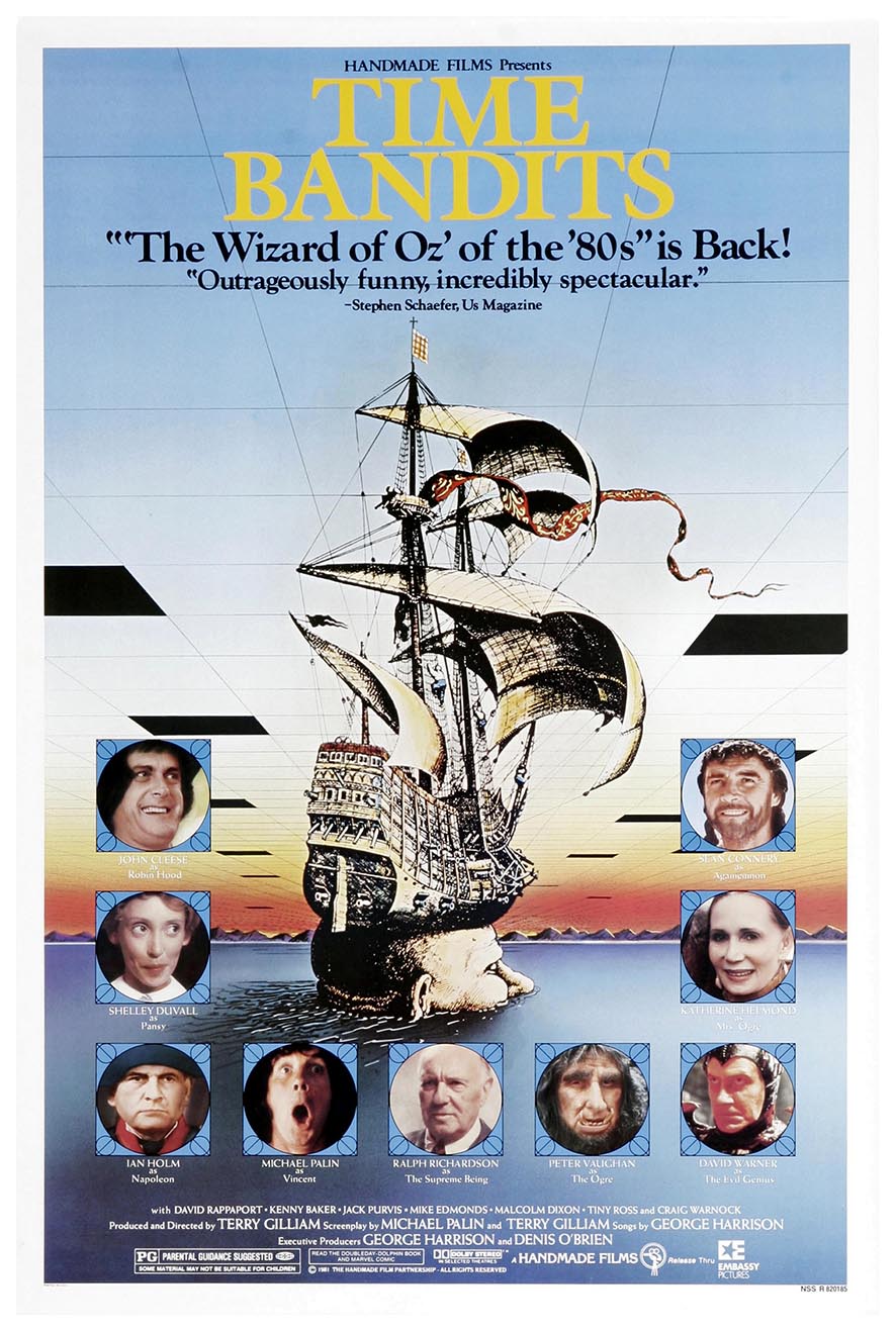 Time Bandits 1981 v2 - Sean Connery - Vintage Classic Movie Poster