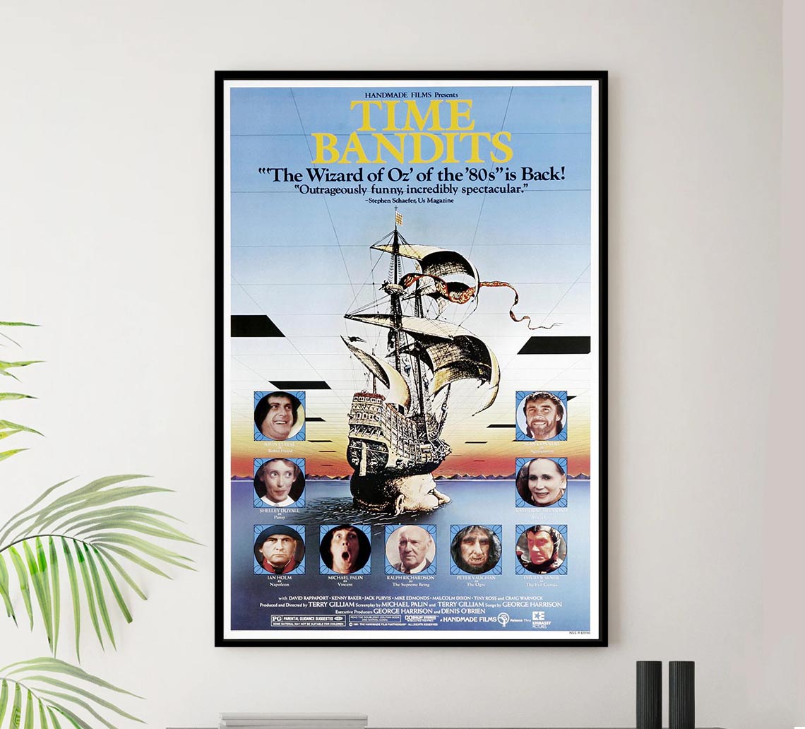 Time Bandits 1981 v2 - Sean Connery - Vintage Classic Movie Poster