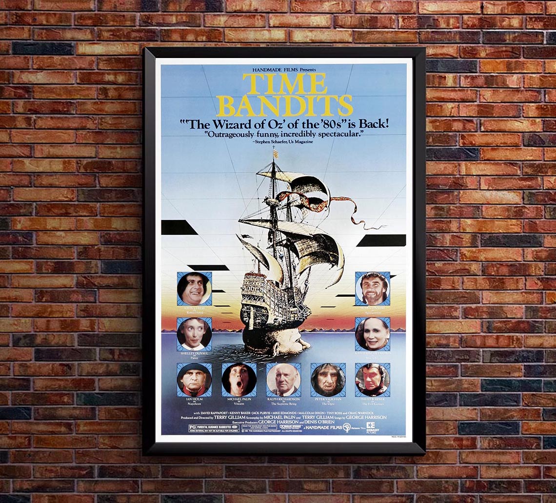 Time Bandits 1981 v2 - Sean Connery - Vintage Classic Movie Poster