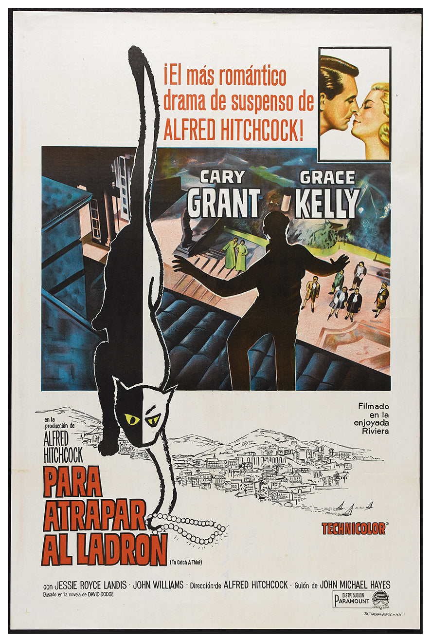 To Catch a Thief 1955 - Cary Grant - Argentina - Classic Movie Poster