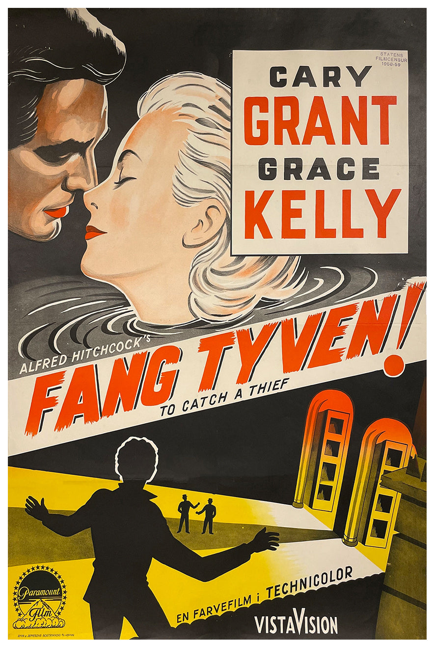 To Catch a Thief 1955 - Cary Grant - Denmark(2) - Classic Movie Poster