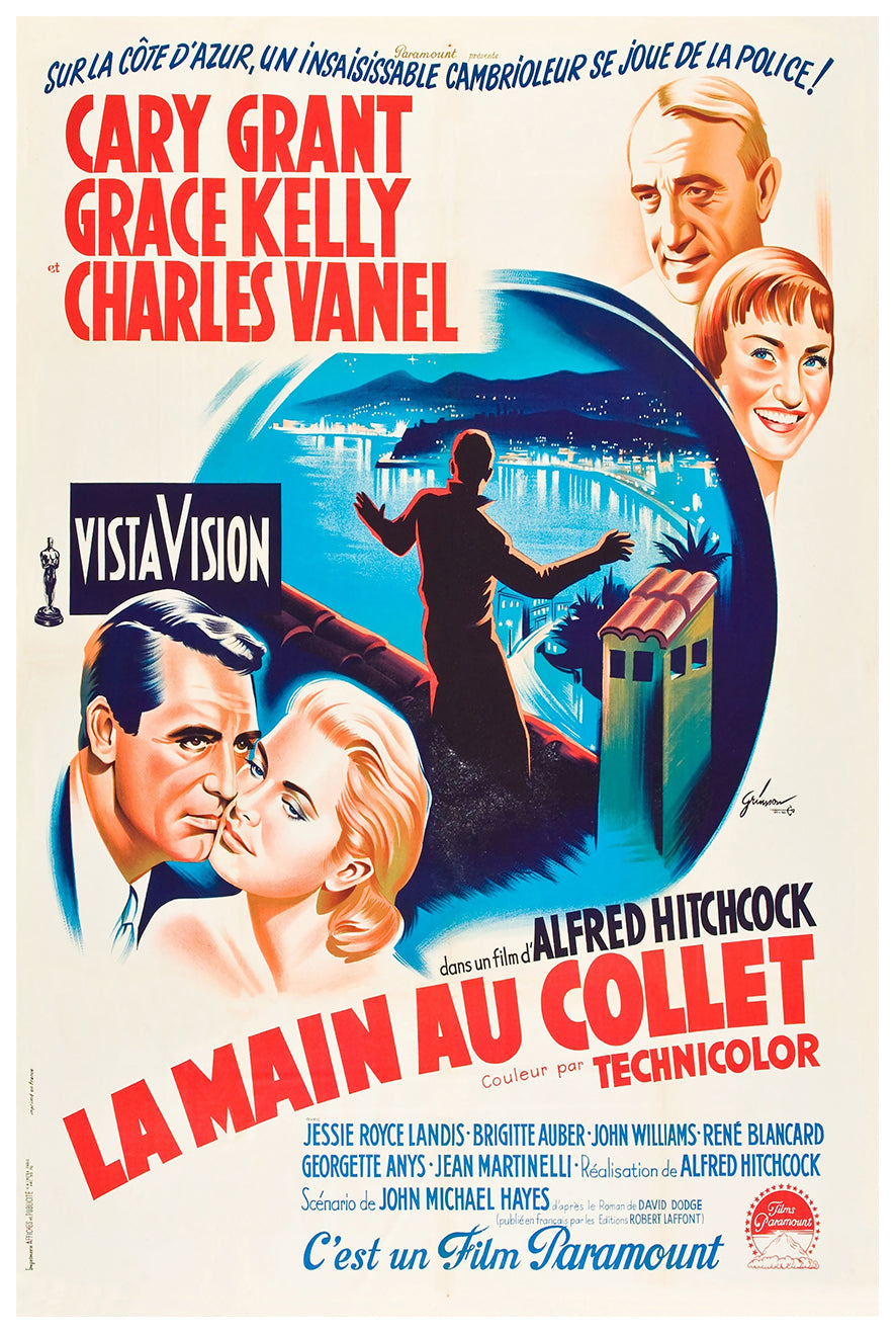 To Catch a Thief 1955 - Cary Grant - France - Classic Movie Poster