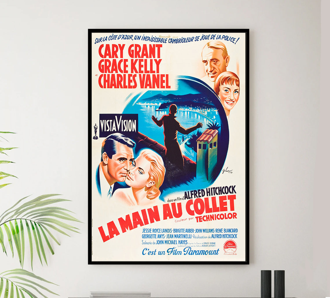 To Catch a Thief 1955 - Cary Grant - France - Classic Movie Poster