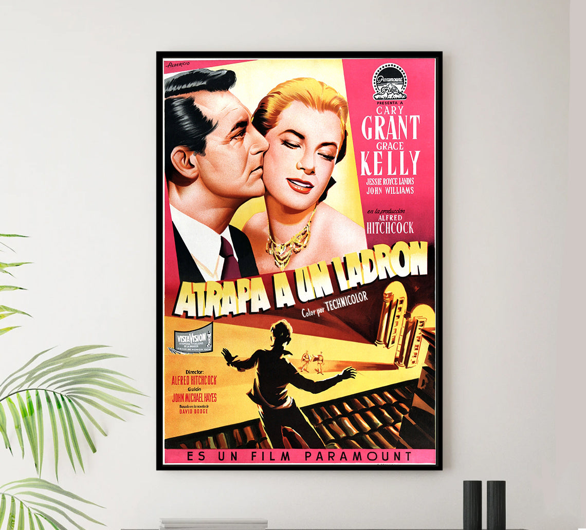 To Catch a Thief 1955 - Hitchcock - Spain (2) - Classic Movie Poster