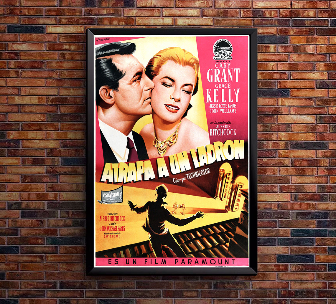 To Catch a Thief 1955 - Hitchcock - Spain (2) - Classic Movie Poster