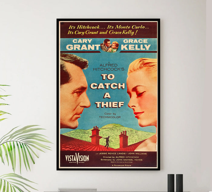 To Catch a Thief 1955 - Hitchcock - US (2) - Classic Movie Poster