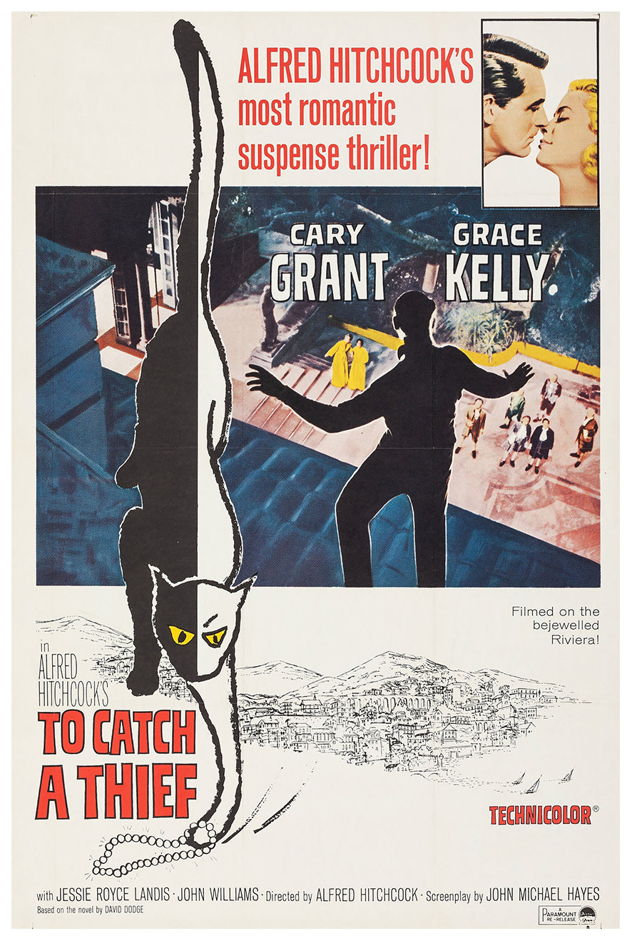 To Catch a Thief 1955 - Hitchcock - US (3) - Classic Movie Poster