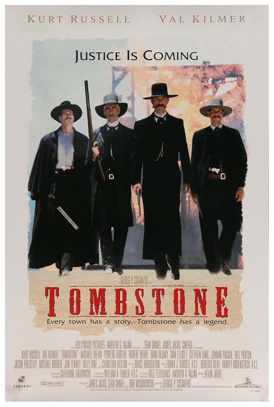 Tombstone 1993 - Kane Russell - Vintage Classic Movie Poster