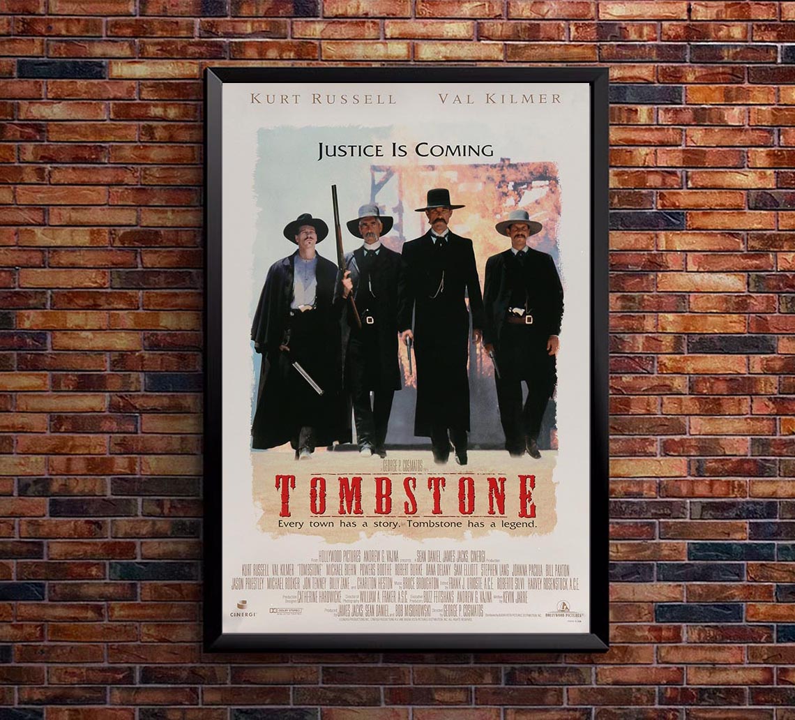Tombstone 1993 - Kane Russell - Vintage Classic Movie Poster