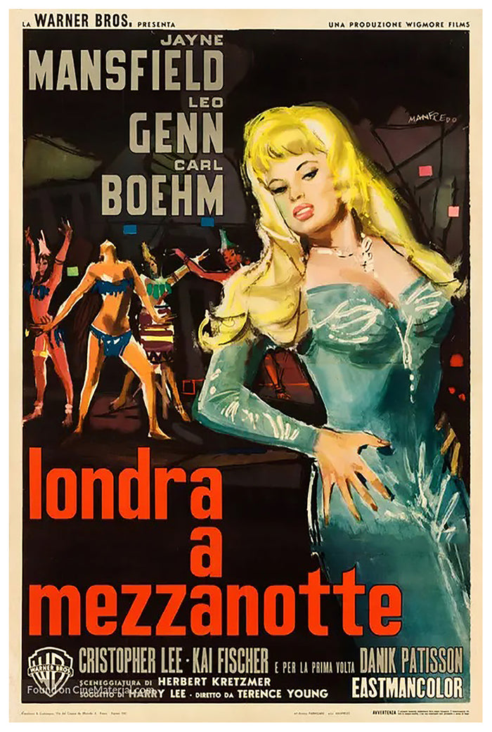 Too Hot to Handle 1960 - Jayne Mansfield - Italy (2) - Classic Movie Poster