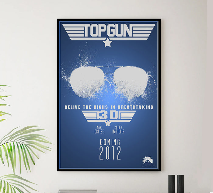 Top Gun 1986 - 3D - Classic Movie Poster