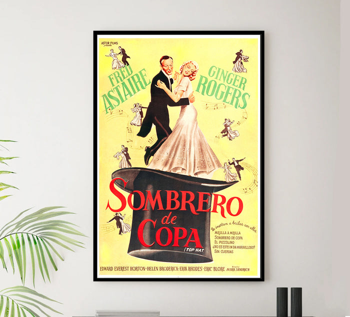 Top Hat 1935 - Fred Astaire - Aegentina (2) - Classic Movie Poster