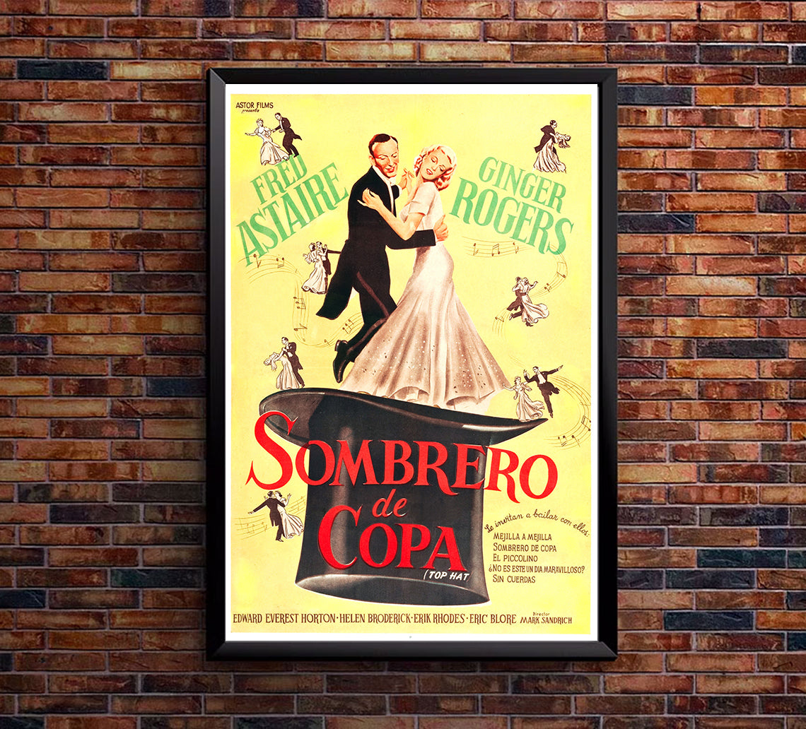 Top Hat 1935 - Fred Astaire - Aegentina (2) - Classic Movie Poster