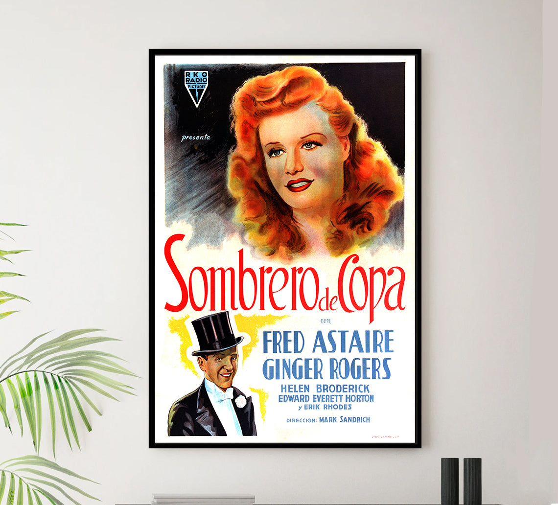 Top Hat 1935 - Fred Astaire - Aegentina - Classic Movie Poster