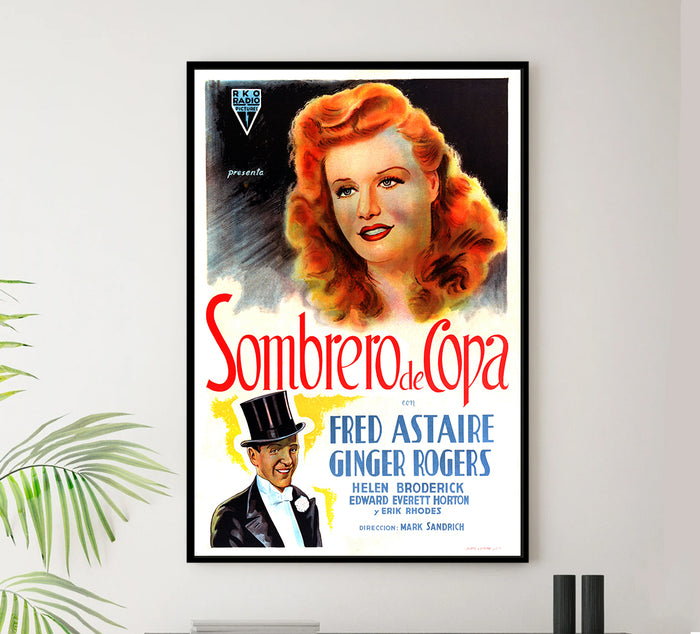 Top Hat 1935 - Fred Astaire - Aegentina - Classic Movie Poster