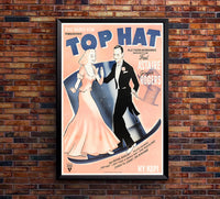 Top Hat 1935 - Fred Astaire - Denmark - Classic Movie Poster