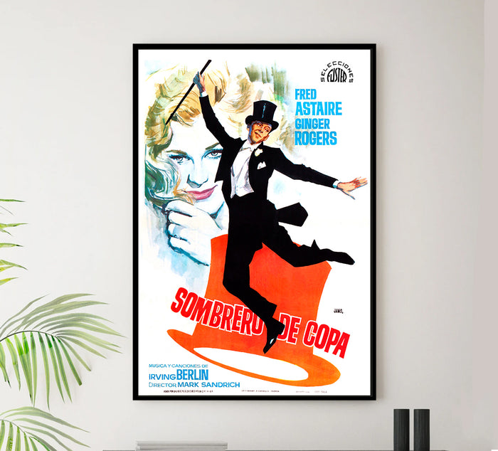 Top Hat 1935 - Fred Astaire - Spain - Classic Movie Poster
