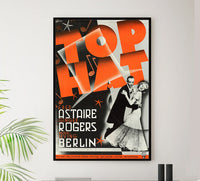 Top Hat 1935 - Fred Astaire - Sweden - Classic Movie Poster
