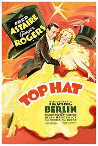 Top Hat 1935 - Fred Astaire - US (2) - Classic Movie Poster