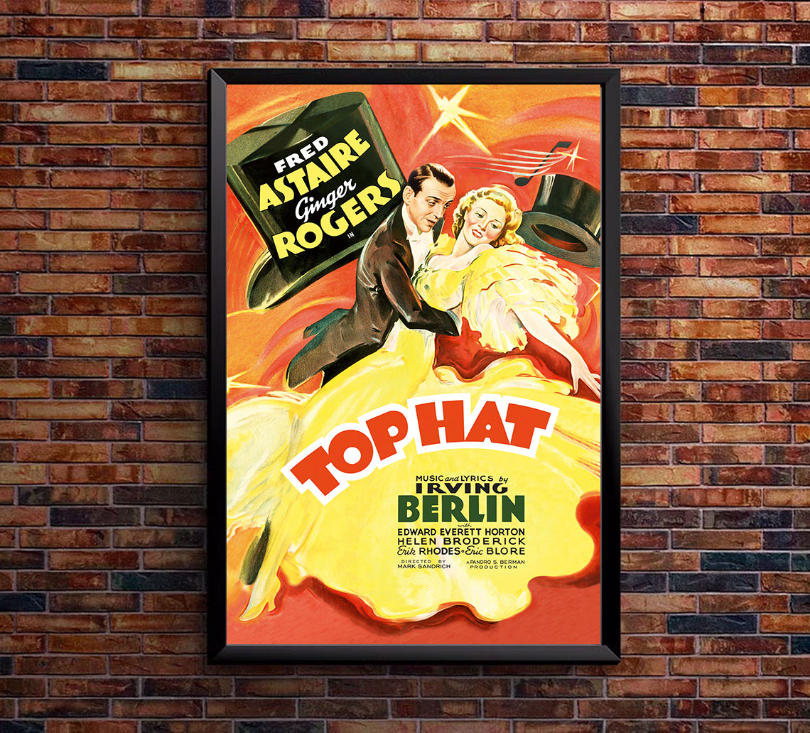 Top Hat 1935 - Fred Astaire - US (2) - Classic Movie Poster