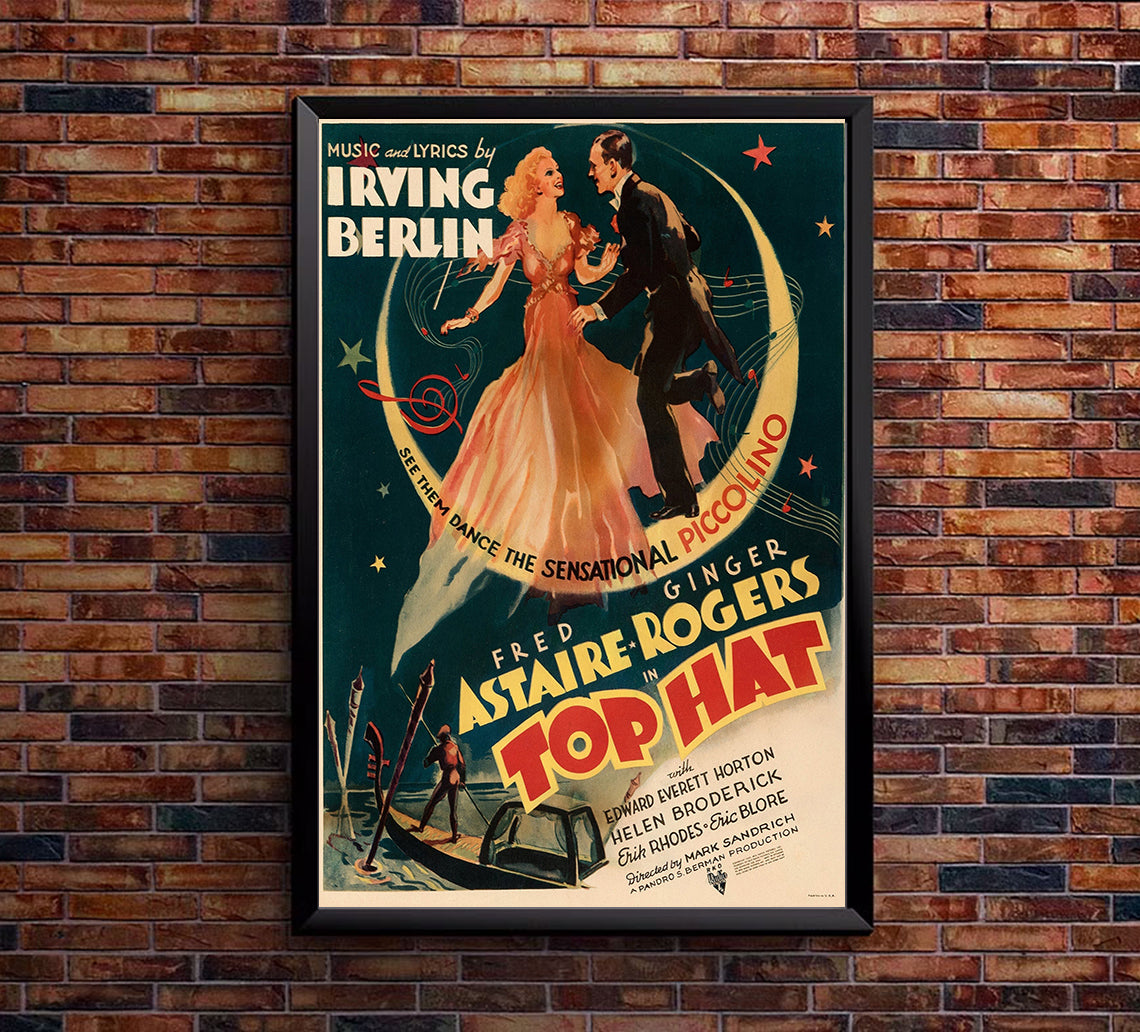 Top Hat 1935 - Fred Astaire - US (3) - Classic Movie Poster