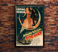 Top Hat 1935 - Fred Astaire - US (3) - Classic Movie Poster