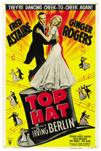 Top Hat 1935 - Fred Astaire - US - Classic Movie Poster