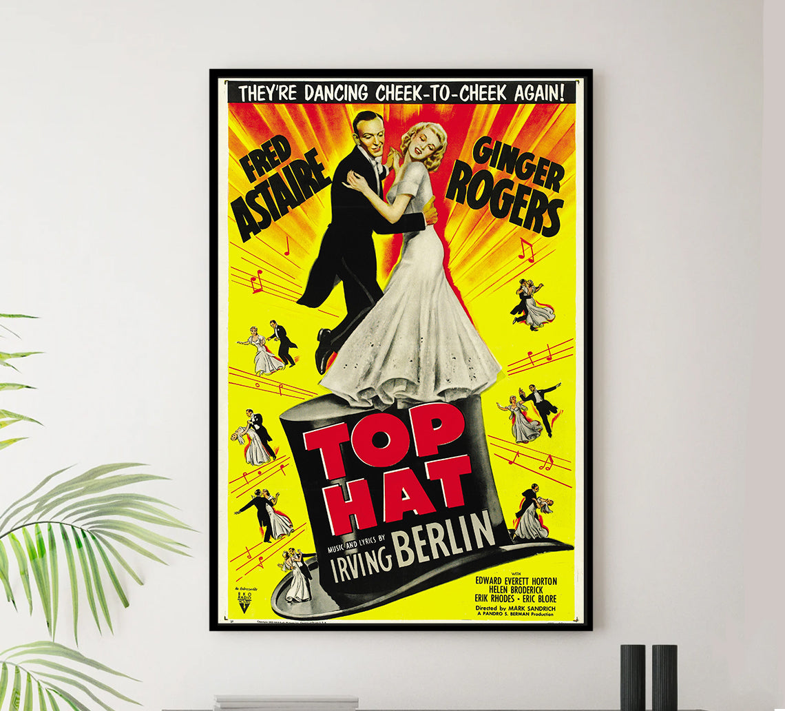 Top Hat 1935 - Fred Astaire - US - Classic Movie Poster