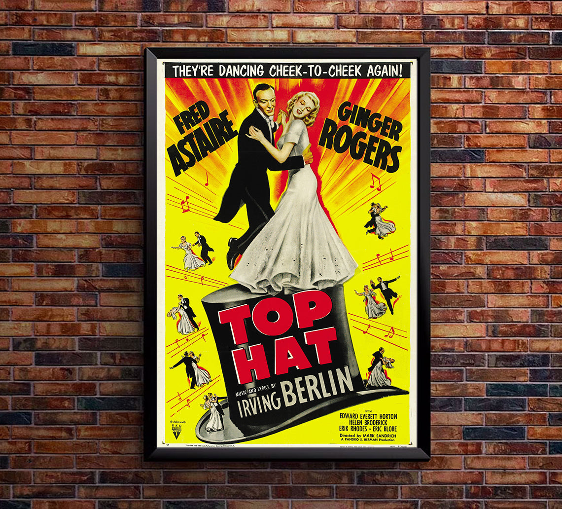 Top Hat 1935 - Fred Astaire - US - Classic Movie Poster
