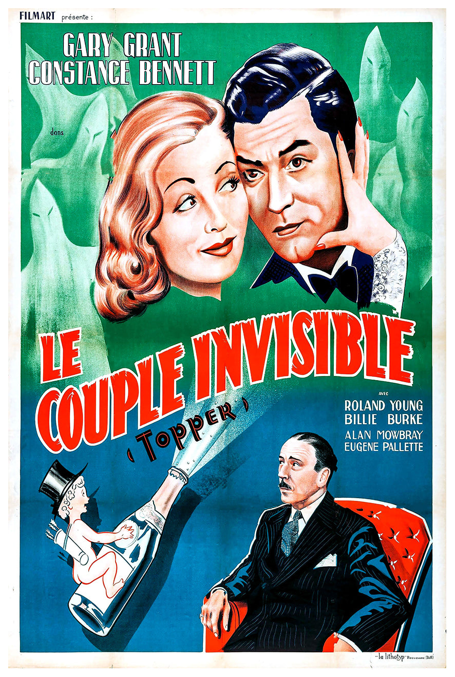 Topper 1937 - Cary Grant - France(2) - Classic Movie Poster