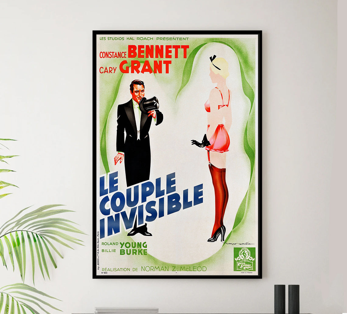 Topper 1937 - Cary Grant - France - Classic Movie Poster