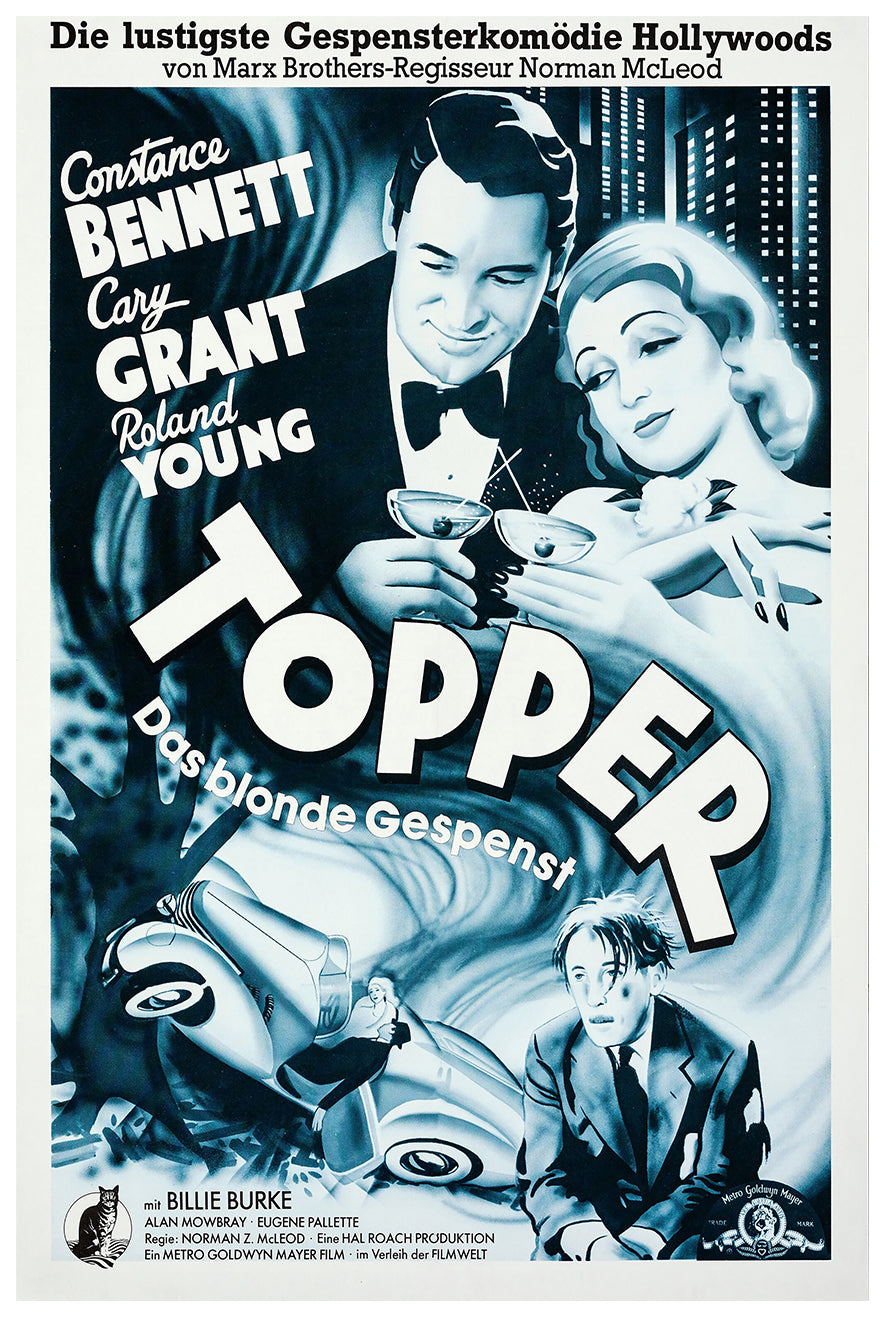 Topper 1937 - Cary Grant - Germany - Classic Movie Poster
