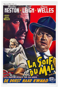 Touch of Evil 1958 - Belgium - Charlton Heston - Vintage Classic Movie Poster