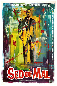 Touch of Evil 1958 - Spanish - Charlton Heston - Vintage Classic Movie Poster