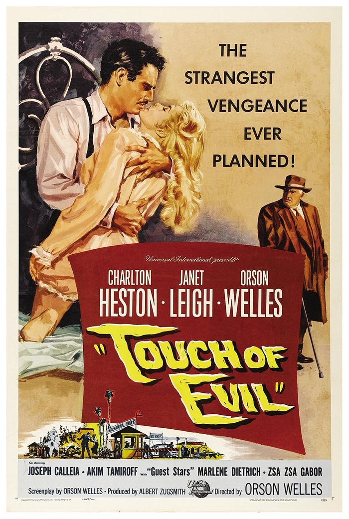 Touch of Evil 1958 - Charlton Heston - Vintage Classic Movie Poster