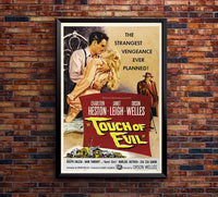 Touch of Evil 1958 - Charlton Heston - Vintage Classic Movie Poster