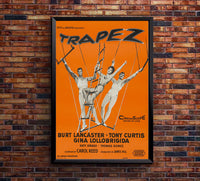 Trapeze 1956 - Burt Lancaster - Denmark - Classic Movie Poster
