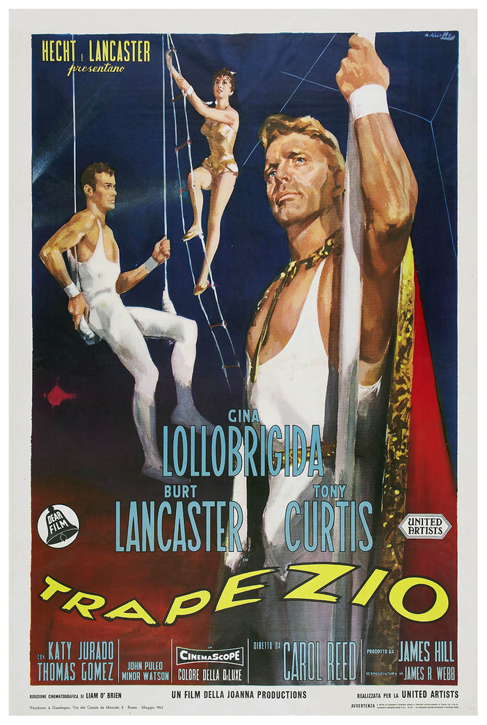 Trapeze 1956 - Burt Lancaster - Italy - Classic Movie Poster