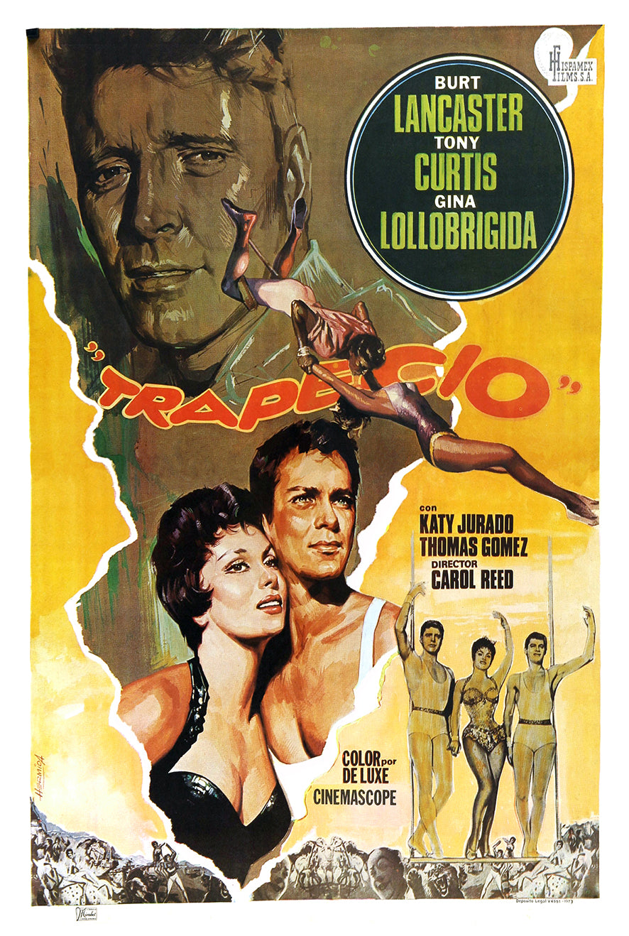 Trapeze 1956 - Burt Lancaster - Spain - Classic Movie Poster