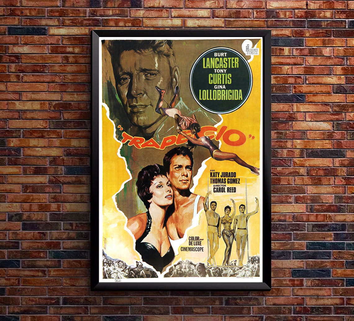 Trapeze 1956 - Burt Lancaster - Spain - Classic Movie Poster