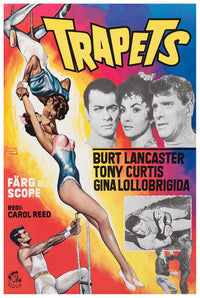 Trapeze 1956 - Burt Lancaster - Sweden - Classic Movie Poster