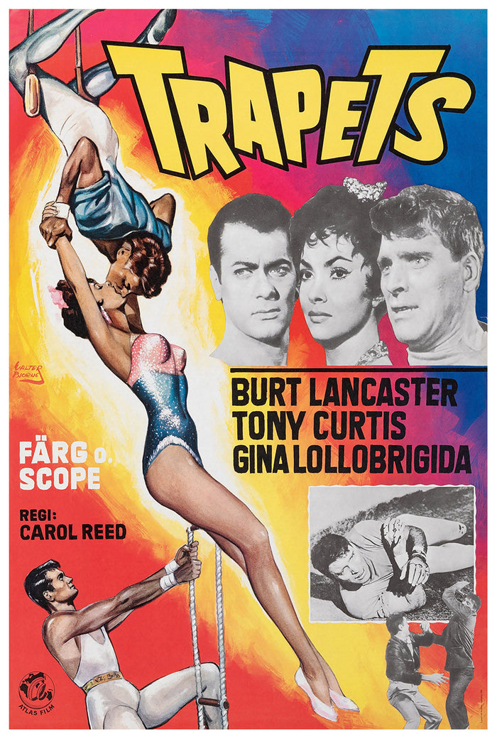 Trapeze 1956 - Burt Lancaster - Sweden - Classic Movie Poster